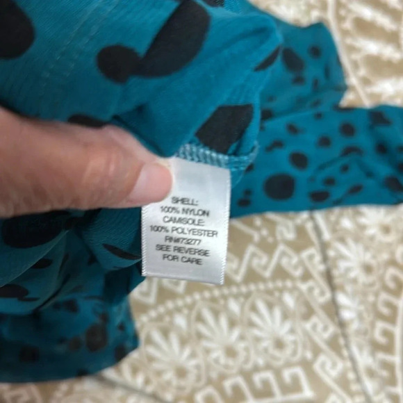 Apt.9 Semi Sheer Blue and Black polka dot - Picture 8 of 8